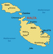 Republic of Malta - vector map