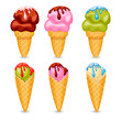 イラスト: Ice cream icons. Vector点 Ice cream icons. Vector