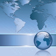 Abstract business background with earth map