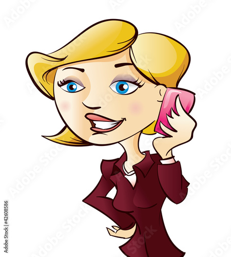 Vettoriale: On The Phone On The Phone