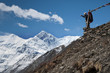 a tourist in Himalayas in Nepal