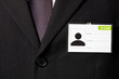 Men with his id card