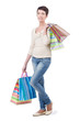 Girl after the shopping spree