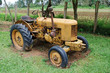 Yellow farm tractor