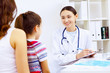 Photo: Little girl and a doctor Little girl and a doctor