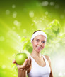 Foto: Portrait of a young woman doing sport Portrait of a young woman doing sport