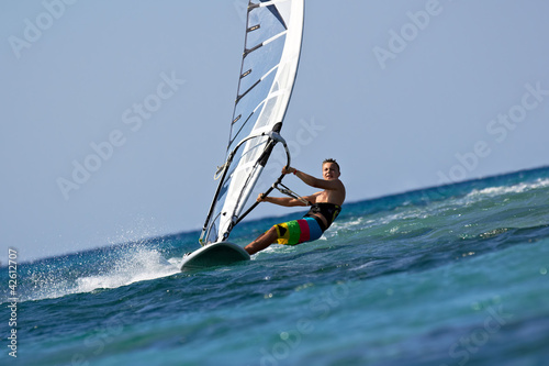 Photo: Fast approaching windsurfer Fast approaching windsurfer