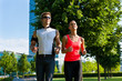 Urban sports - fitness jogging in the city