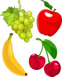 Vector: Cartoon fruit set Cartoon fruit set