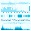 Sound waves set. Music background. EPS 8