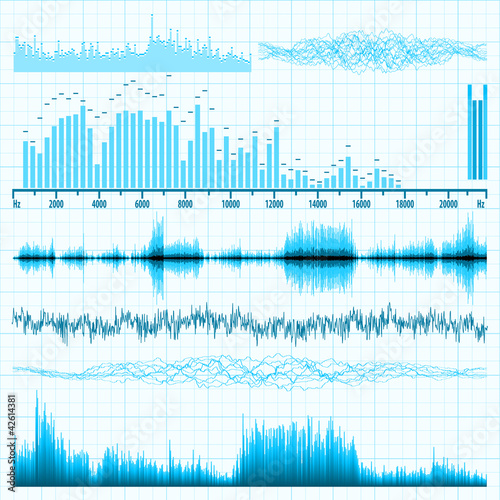 Vector: Sound waves set. Music background. EPS 8 Sound waves set. Music background. EPS 8