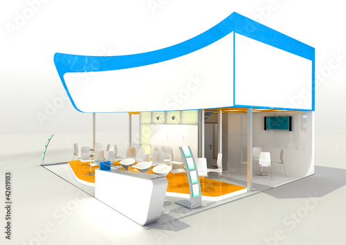 Illustration: blank exhibition stand blank exhibition stand