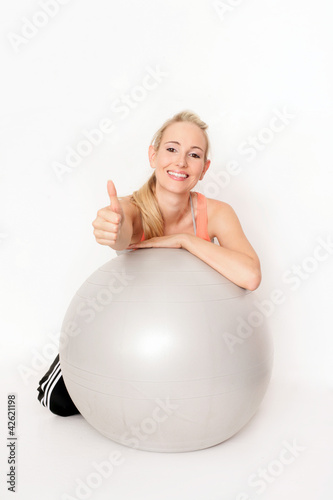 Photo: Sport mit Gymnastikball Sport mit Gymnastikball