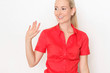 Frau in Rot