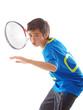 boy playing tennis