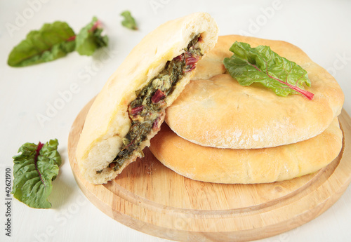 Photo: Pies with cheese, beet tops and chard Pies with cheese, beet tops and chard
