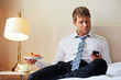 Foto: businessman in a hotel room businessman in a hotel room