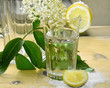 Hollunderblüten mit Zitrone und Zucker