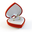 Diamond Ring in heart shape box
