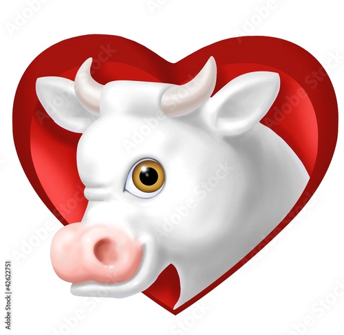 Illustrazione: vitello cuore vitello cuore