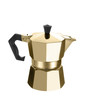 golden coffee maker close up