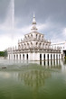 White stupa in a pond, STOU university, Thailand
