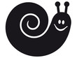 Schwarze Smily-Schnecke