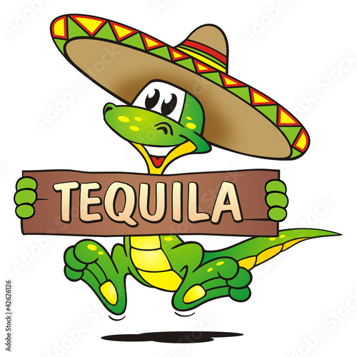 Illustration: Lizard Sombrero Tequila Lizard Sombrero Tequila