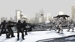 Space Marines and Combat Droids Battle in a Futuristic City