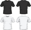 black white male shirt design template