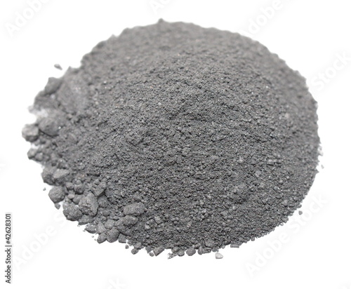 Photo: Pile Gunpowder (black powder) Isolated on white background Pile Gunpowder (black powder) Isolated on white background