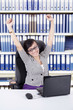 Happy successful businesswoman