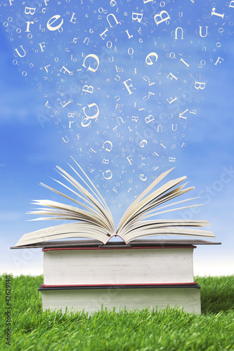 Photo: College books outdoor College books outdoor
