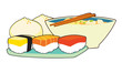Vector: asian food asian food