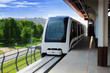 Monorail fast train on railway