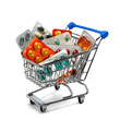 Photo: Einkaufswagen mit Medikamenten Einkaufswagen mit Medikamenten