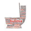 Bulimia symbol isolated on white