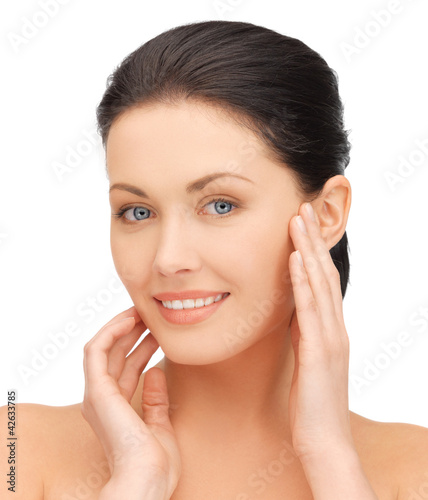 Photo: face and hands of beautiful woman face and hands of beautiful woman