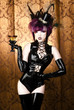 Sexy Retro Cabaret - Glamorous Vixen with Vintage Glass