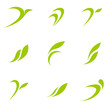 Logo Eco set. Ecology abstract icon collection.