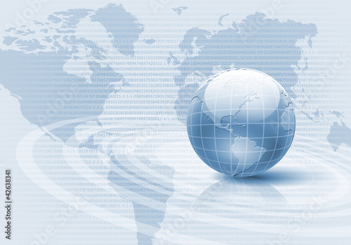 Photo: Image of light blue planet Earth Image of light blue planet Earth