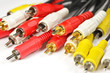 TV connectors on a white background