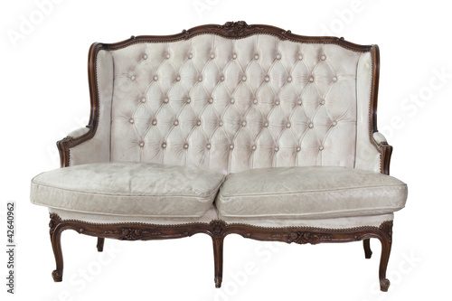 Photo: Sofa put on white isolated Sofa put on white isolated