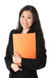 Asian Business Woman holding a folder