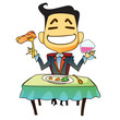 Vector: Man's meal Man's meal