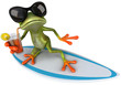 Frog surfing