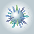 Vector: Gray Global community Gray Global community