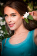 girl with flower
