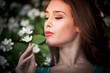 girl and flowers