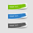 Colorful label brush stroke, vector